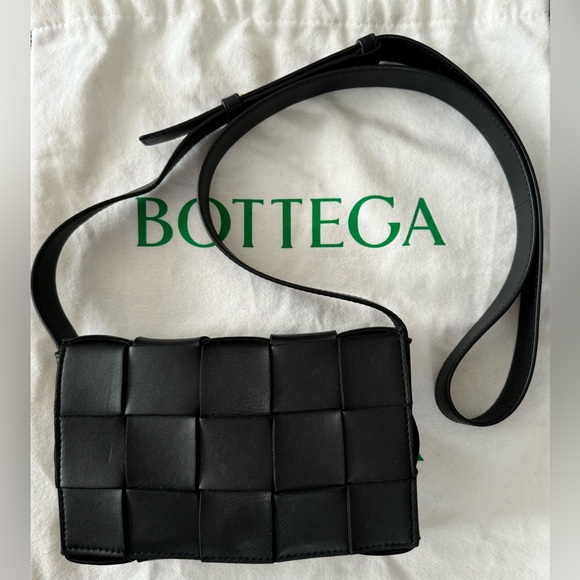 Bottega Veneta Handbags - Bottega Veneta Small Cassette Intreccio Leather Crossbody